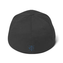 Load image into Gallery viewer, Structured Twill Cap with baby blue Embroidery