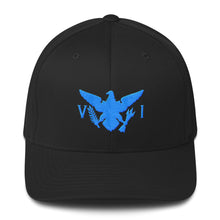 Load image into Gallery viewer, Structured Twill Cap with baby blue Embroidery