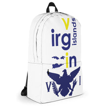 Load image into Gallery viewer, White USVI Flag Print Backpack